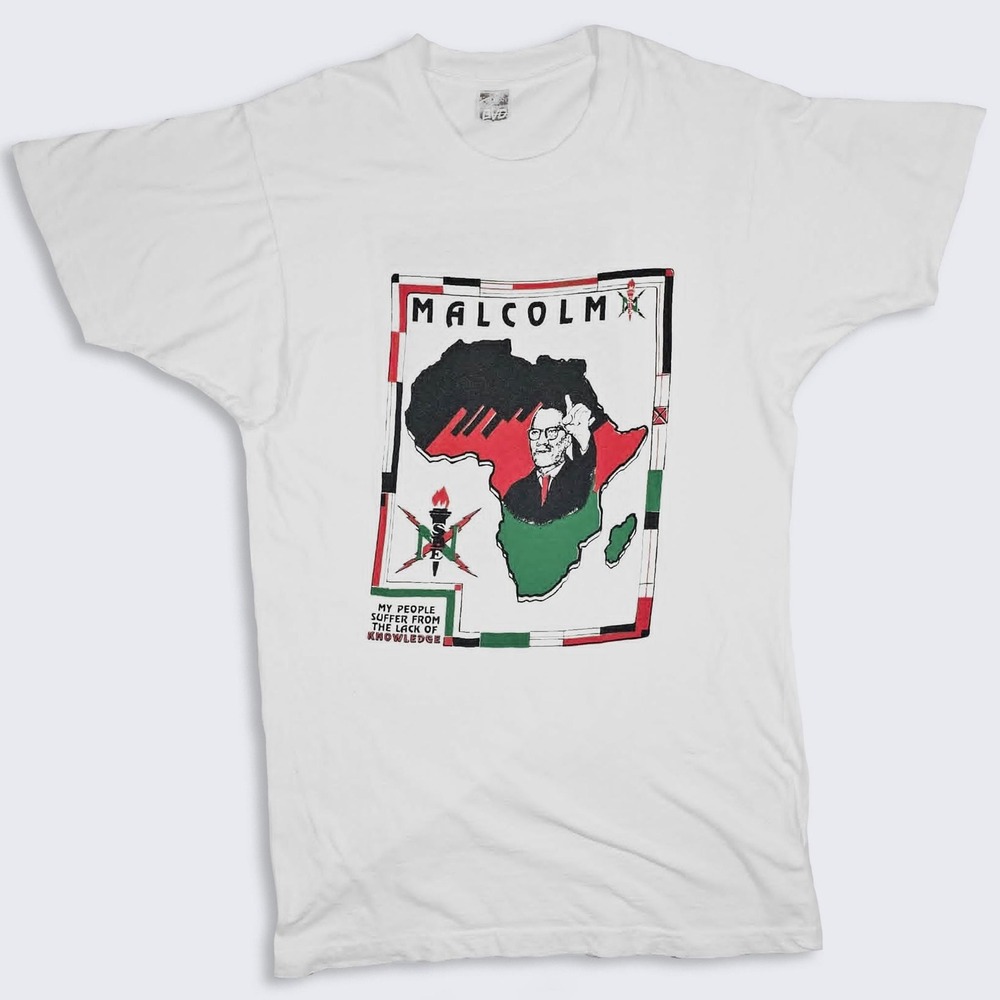 Malcolm X Vintage 90s Africa Single Stitch T-Shirt